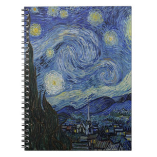 Caderno Espiral A Noite Estrelada de Van Gogh