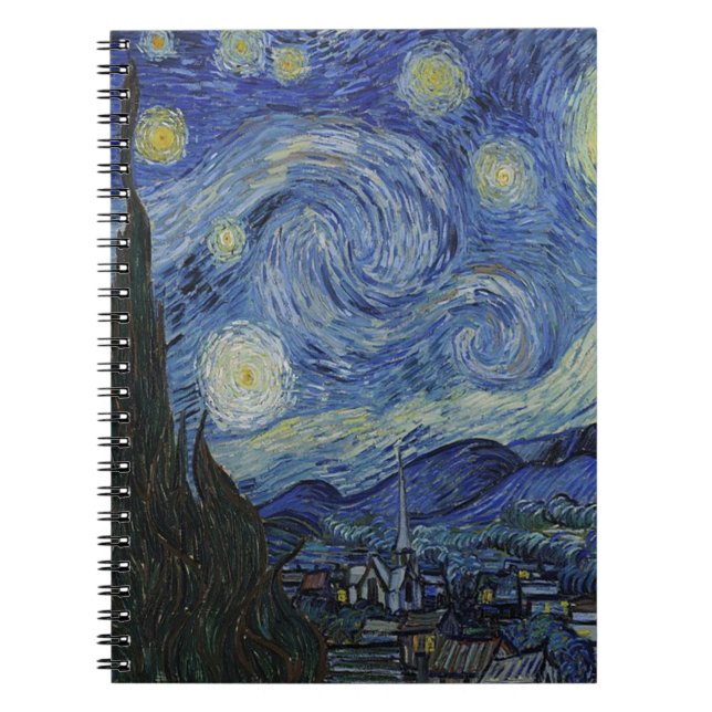 Caderno Espiral A Noite Estrelada de Van Gogh (Frente)