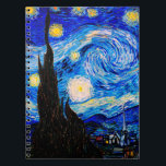 Caderno Espiral A Noite Estrelada de Vincent Van Gogh<br><div class="desc">Vincent Van Gogh Na Noite Estrelada. Esta é uma antiga obra-prima do pintor mestre holandês Vincent Van Gogh. Esta pintura de paisagem artística fina tem uma cor bela,  vibrante e saturada. Vincent Van Gogh era um pintor impressionista holandês. Esta imagem está no dominio público</div>
