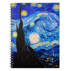 Caderno Espiral A Noite Estrelada de Vincent Van Gogh