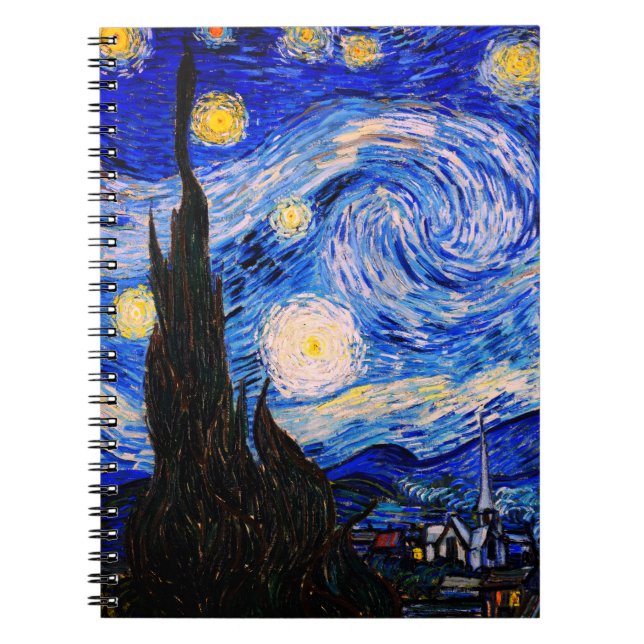 Caderno Espiral A Noite Estrelada de Vincent Van Gogh (Frente)