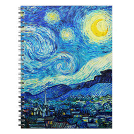 Caderno Espiral A Noite Estrelada de Vincent Van Gogh