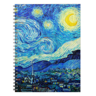 Caderno Espiral A Noite Estrelada de Vincent Van Gogh