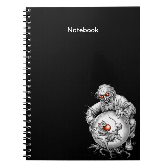Caderno Espiral A notebook for Halloween. A great gift. (Frente)