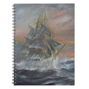 Caderno Espiral A nova do Terra dirige em um alvorecer feroz do