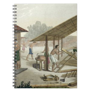 Caderno Espiral A oficina da carpintaria em Kupang, Timor, chapeia