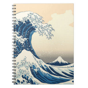 Caderno Espiral A onda de excelentes da reprodução de pintura de k