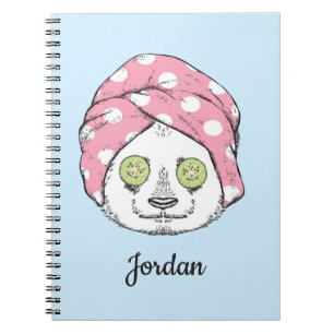 Caderno Espiral A panda nos termas   adiciona seu nome