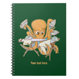 Caderno Espiral A passar o polvo, sobrecarregada por tarefas.