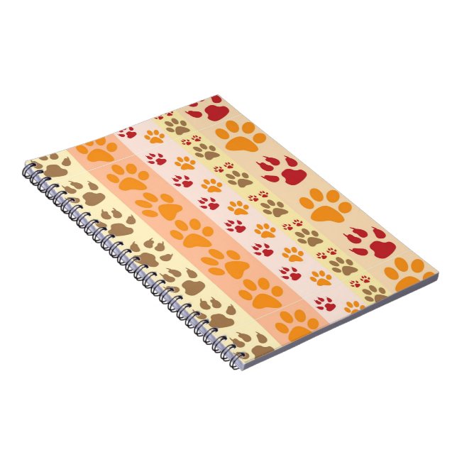 Caderno Espiral A pata do cão imprime o teste padrão (Lado Direito)