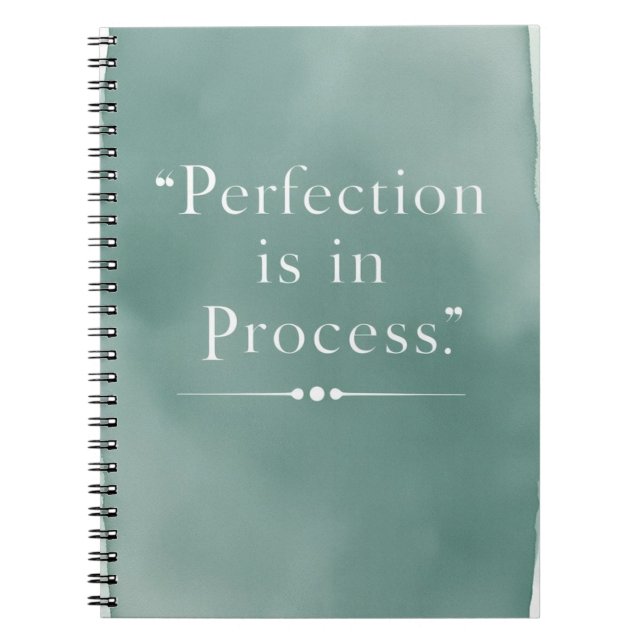Caderno Espiral A Perfeição Está no Processo (Frente)