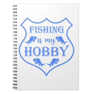 Caderno Espiral A pesca é a minha citação do escudo hobby na crist