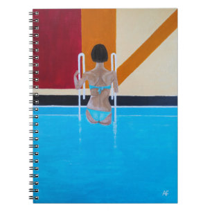 Caderno Espiral A pintura do Grande Resort por Alfred Fox