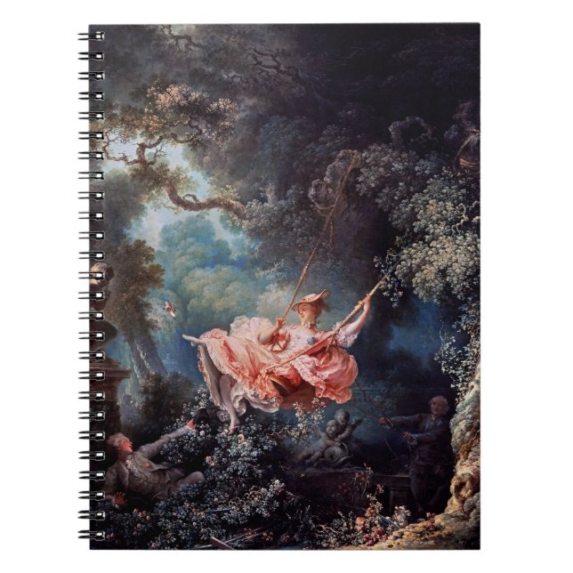 Caderno Espiral A pintura Swing de Jean-Honoré Fragonard (Frente)