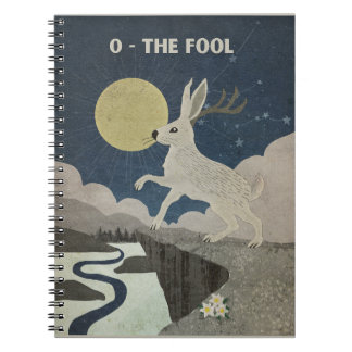 Caderno Espiral A Poster da Arcana-Grande Fool com o Jackalope