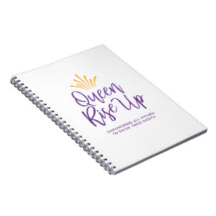 Caderno Espiral A rainha aumenta acima livro de nota