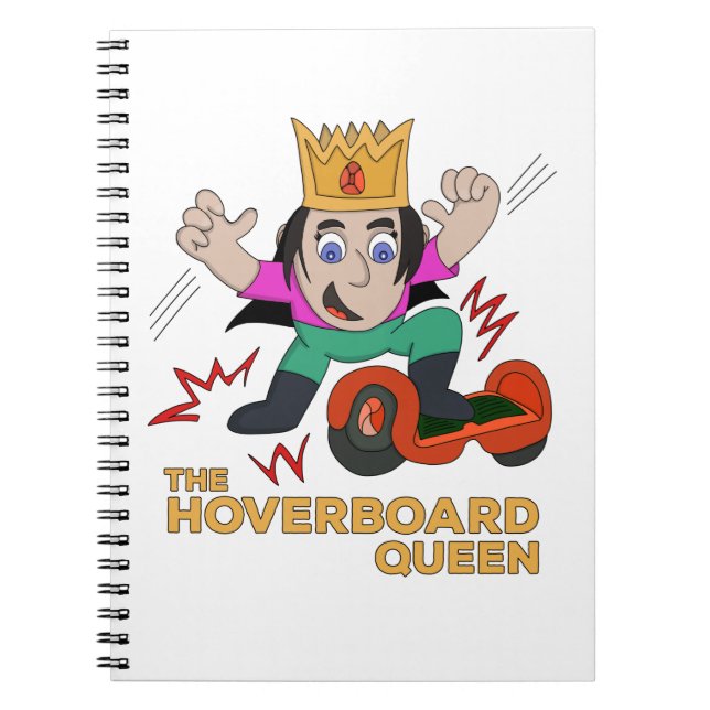Caderno Espiral A Rainha do Hoverboard (Frente)