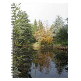 Caderno Espiral A relaxar a cena do jardim, lindas árvores...