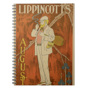 Caderno Espiral A reprodução de uma propaganda de poster o agost