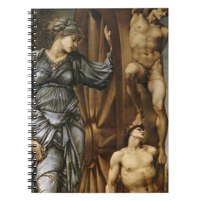 Caderno Espiral A Roda da Fortuna (por Edward Burne-Jones) (Frente)