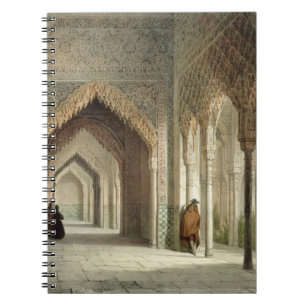 Caderno Espiral A sala da corte do Alhambra, Granada, 1853