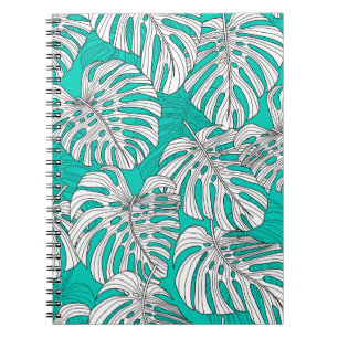 Caderno Espiral A selva deixa a tropical floral sem costura