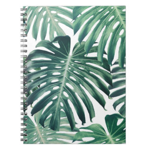 Caderno Espiral A selva tropical deixa um fundo floral