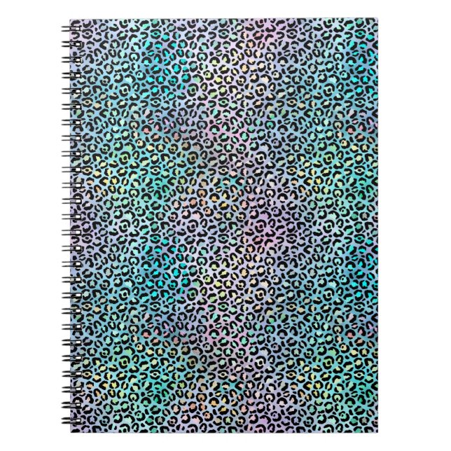 Caderno Espiral A Série Leopardo Iridescente Design 8 (Frente)