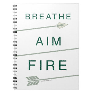 Caderno Espiral A seta   respira o fogo do alvo