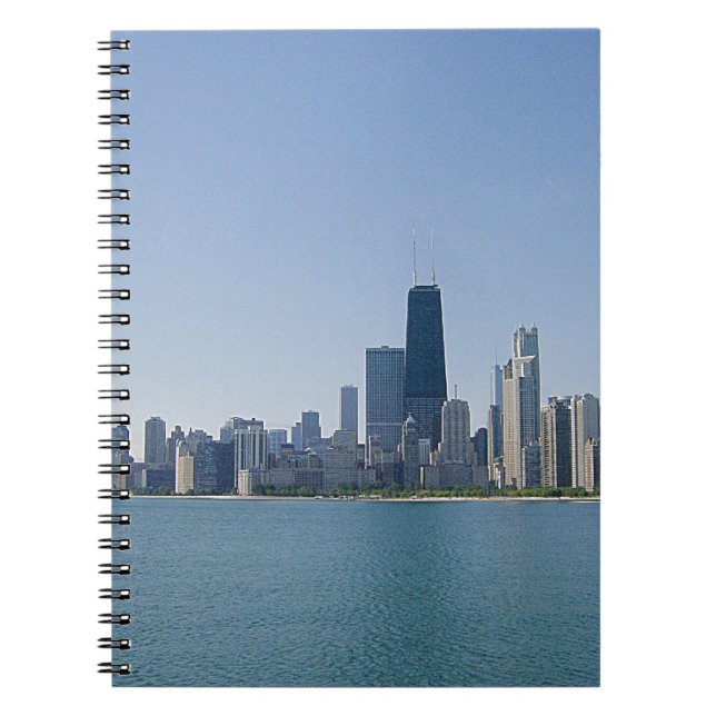 Caderno Espiral A silhueta de Chicago (Frente)