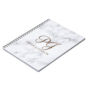 Caderno Espiral A Simplicidade Elegante de um Mármore Branco