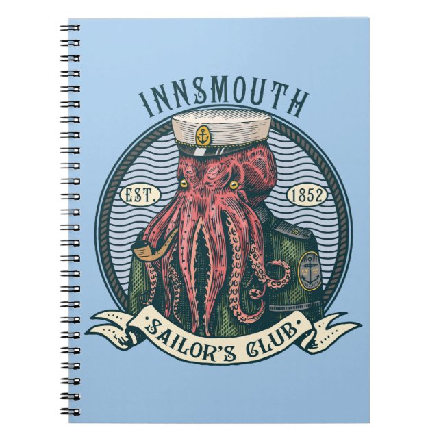 Caderno Espiral A sombra sobre o nsmouth Lovecraft Cthulhu Sailor (Frente)