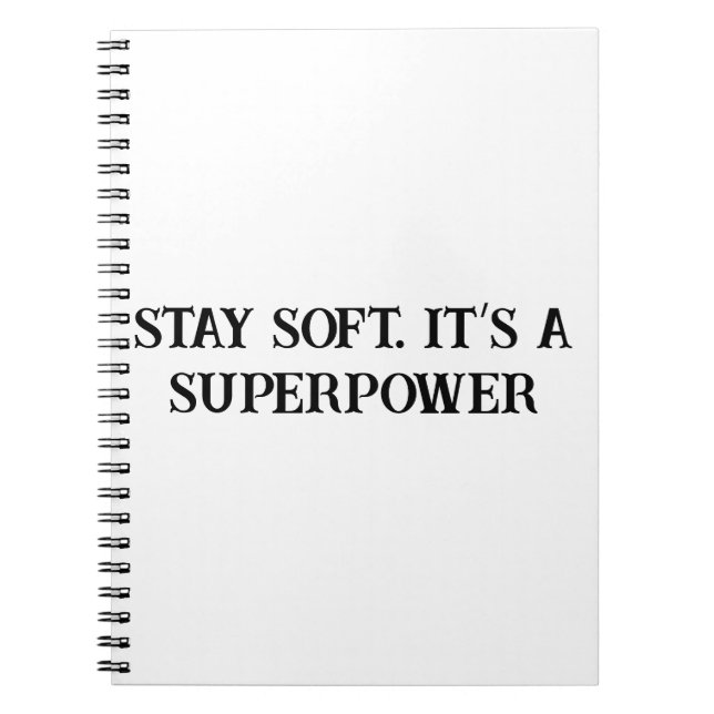 Caderno Espiral A suavidade é força do notebook Inspiracional (Frente)