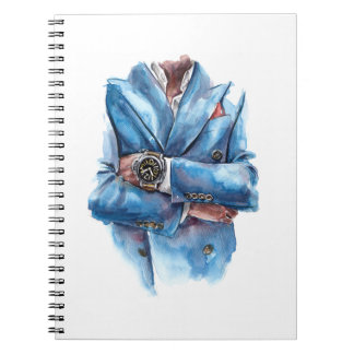 Caderno Espiral A suit and a watch