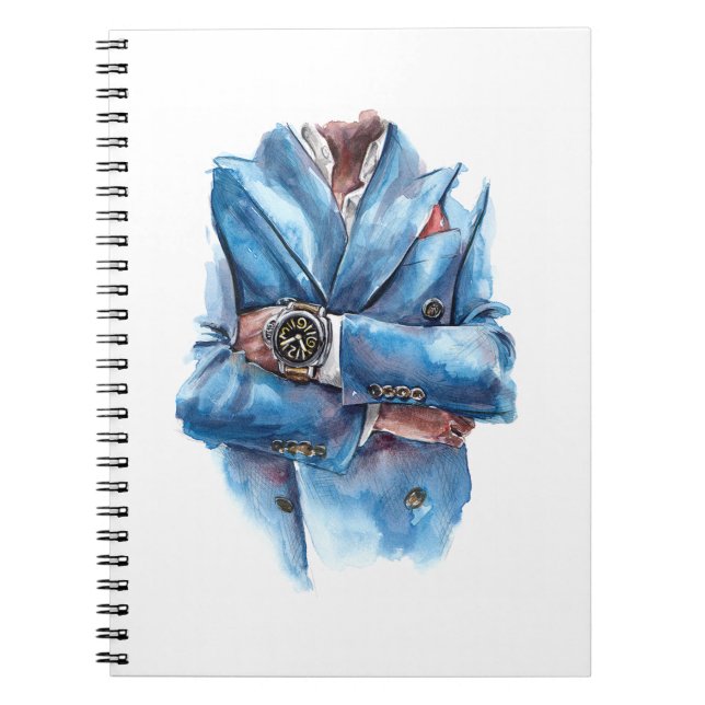Caderno Espiral A suit and a watch (Frente)
