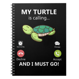 Caderno Espiral A Tartaruga Do Mar Que A Minha Tartaruga Está A C