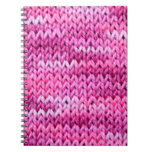 Caderno Espiral a textura do tecido de malha com palha listrada