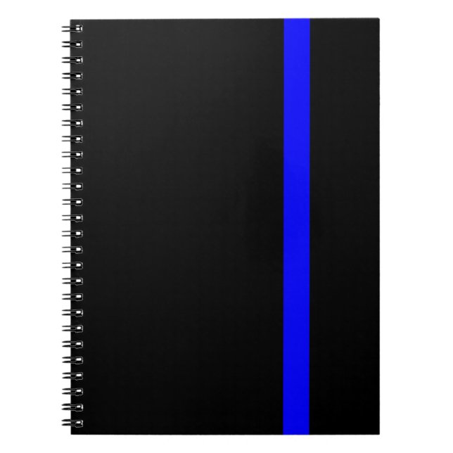 Caderno Espiral A Thin Blue Line Vertical Simbólica (Frente)