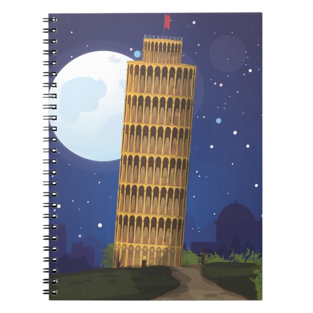 Caderno Espiral A Torre Inclinada de Pisa (Frente)