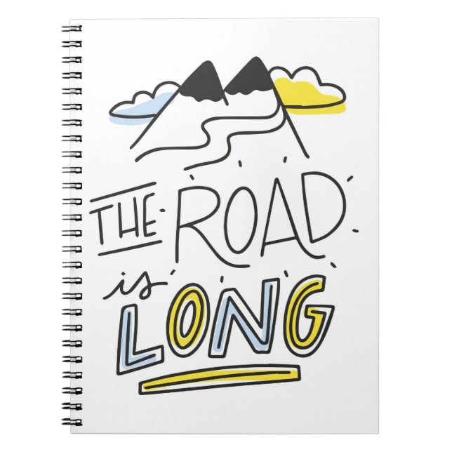 Caderno Espiral A viagem Art É Longa (Frente)