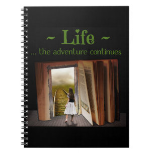Caderno Espiral A vida, a aventura continua