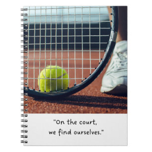 Caderno Espiral A vida de tênis é melhor no campo tênis