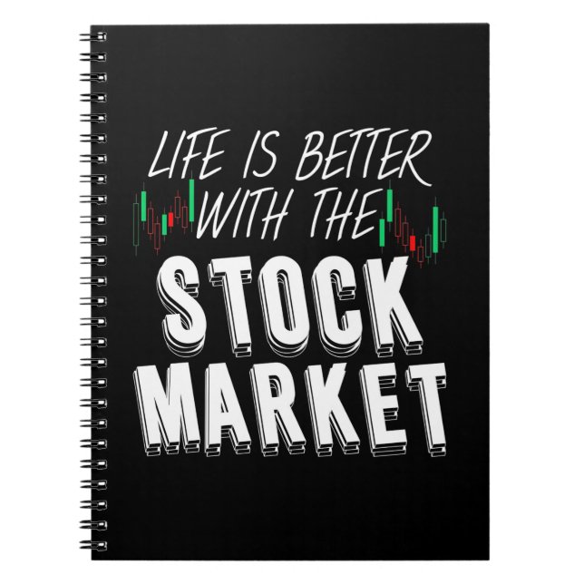 Caderno Espiral A Vida Dos Investidores É Melhor Com O Mercado De  (Frente)