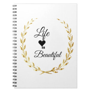 Caderno Espiral A vida é bonita