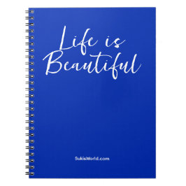 Caderno Espiral A Vida É Bonita | Marca de Blog do Nome de Negócio