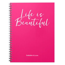Caderno Espiral A Vida É Bonita | Marca do blog do nome comercial