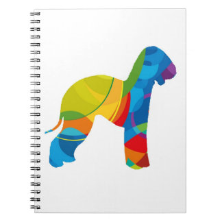 Caderno Espiral A vida é brilhante com um Bedlington Terrier