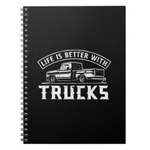 Caderno Espiral A vida é melhor com caminhões Motorista de caminhã