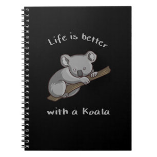 Caderno Espiral A Vida É Melhor Com Koala