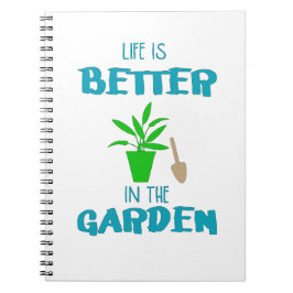 Caderno Espiral A Vida É Melhor Na Camisa Do Jardim